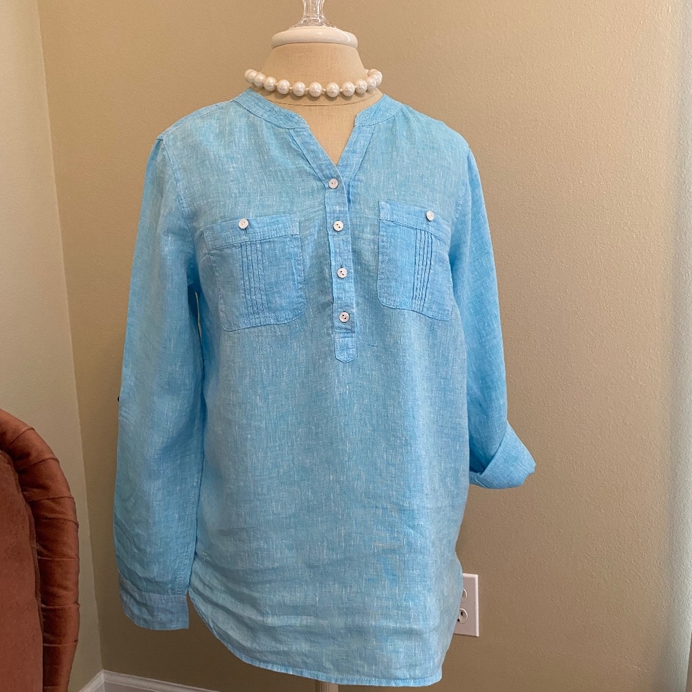 Talbots Linen top size Small